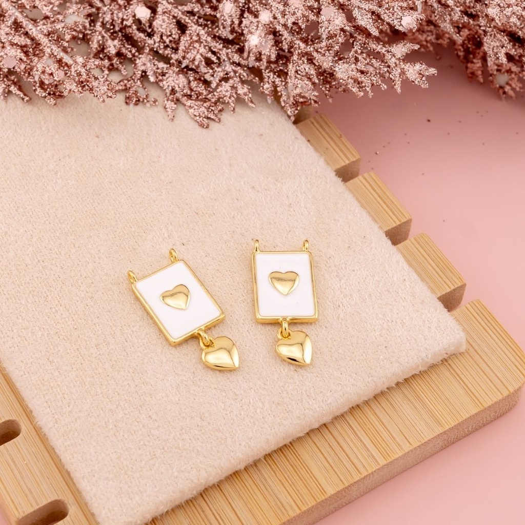 Escapulario CORAZON con colgante baño 18k