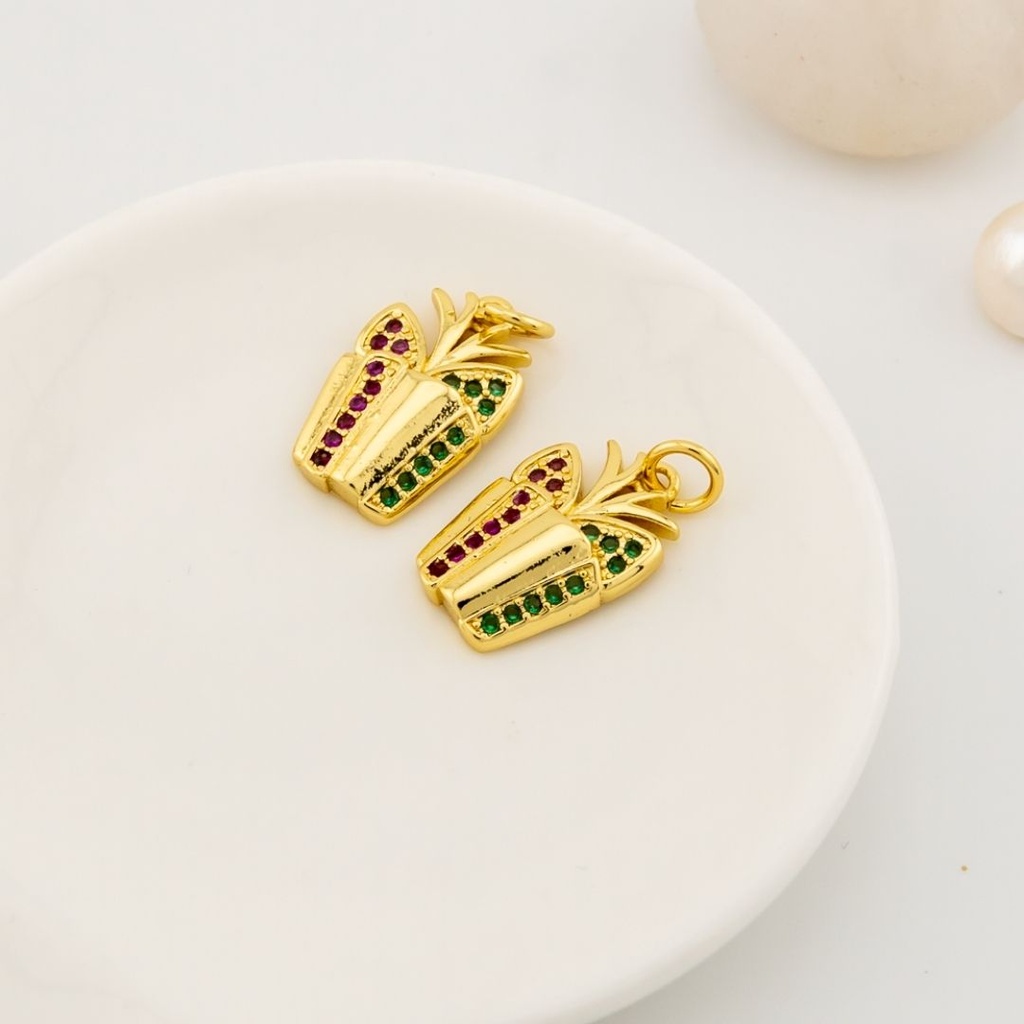  Dije navideño regalo micropave con baño 18k