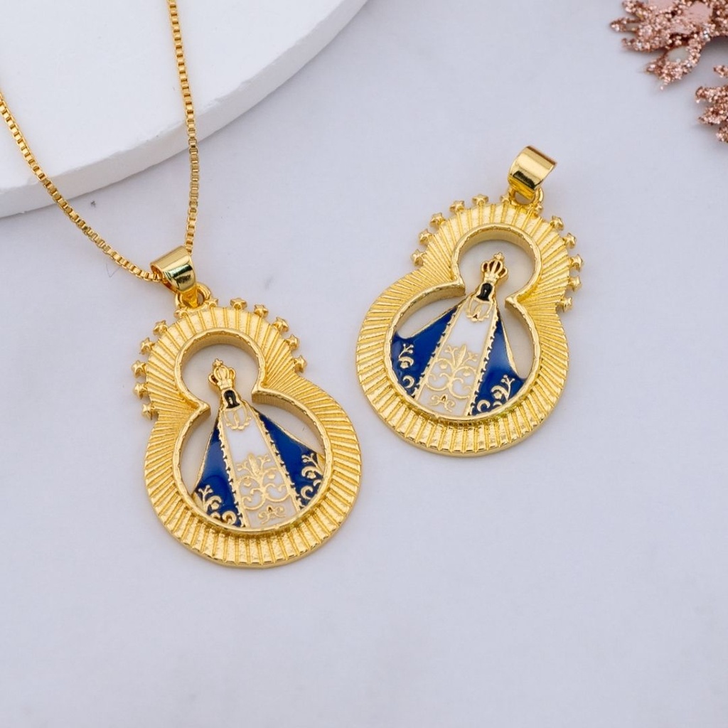 Dije VIRGEN SUYAPA baño 18k