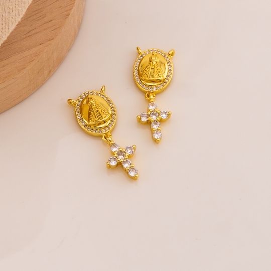 Dije religioso para rosario de virgen Suyapa en micropave