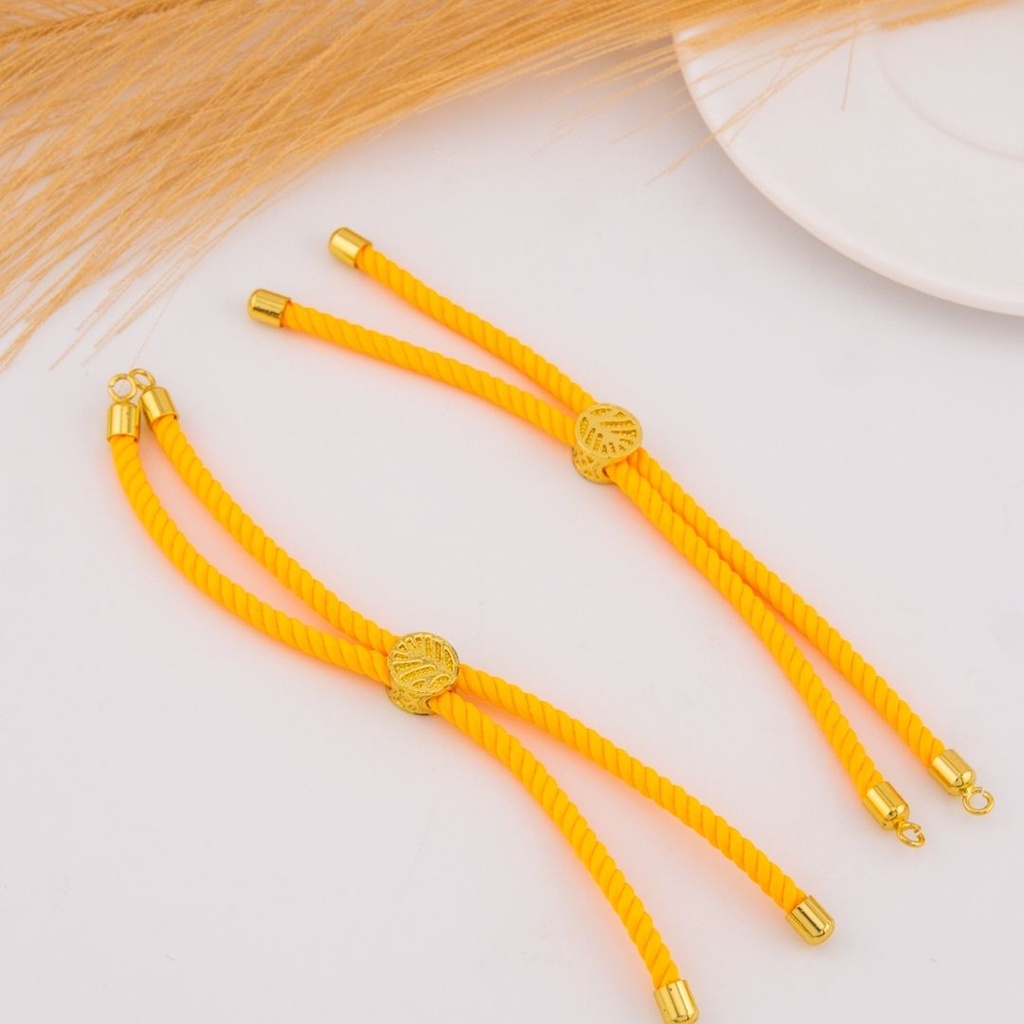 Pulsera ajustable baño 18k amarillo