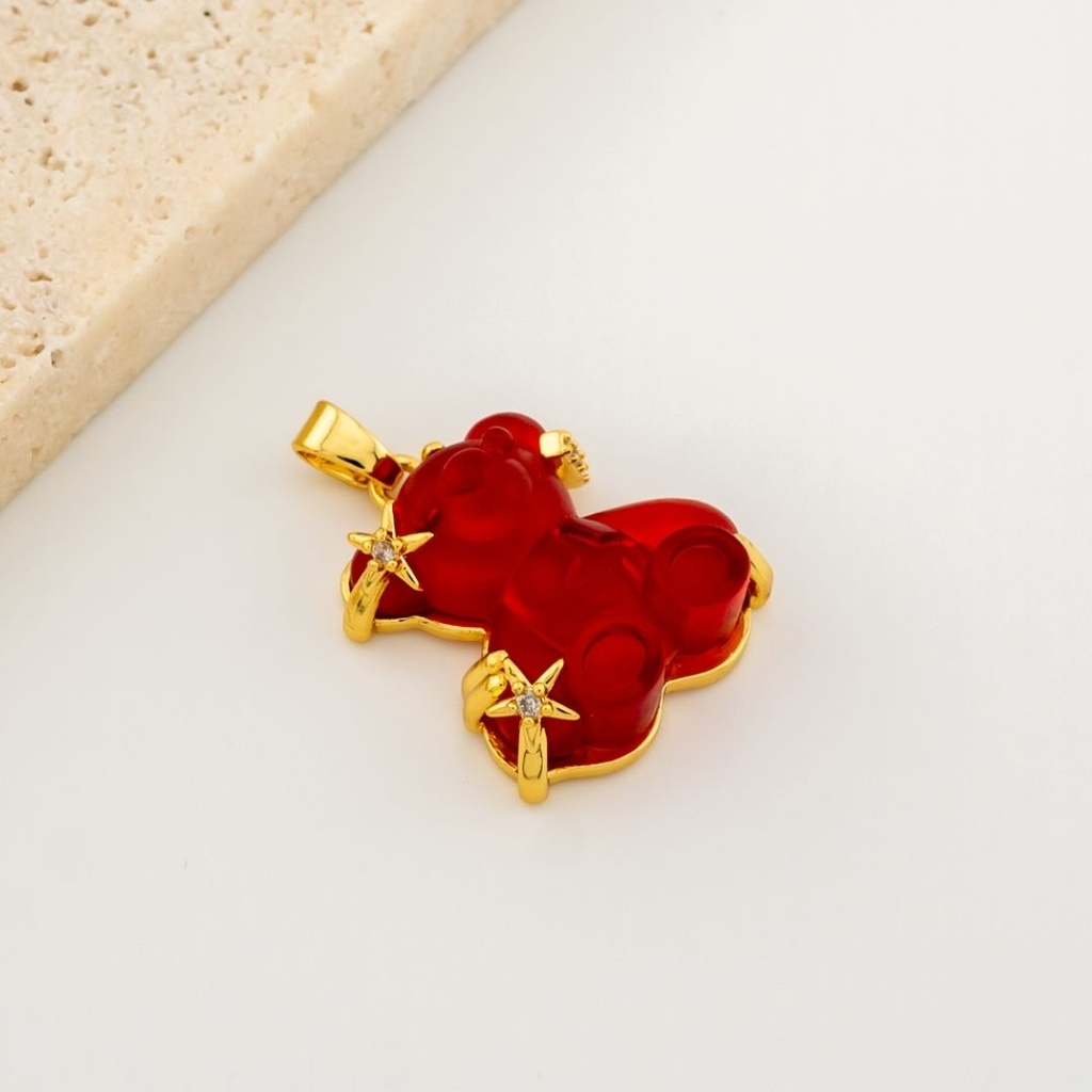 Dije oso micropave y baño 18k