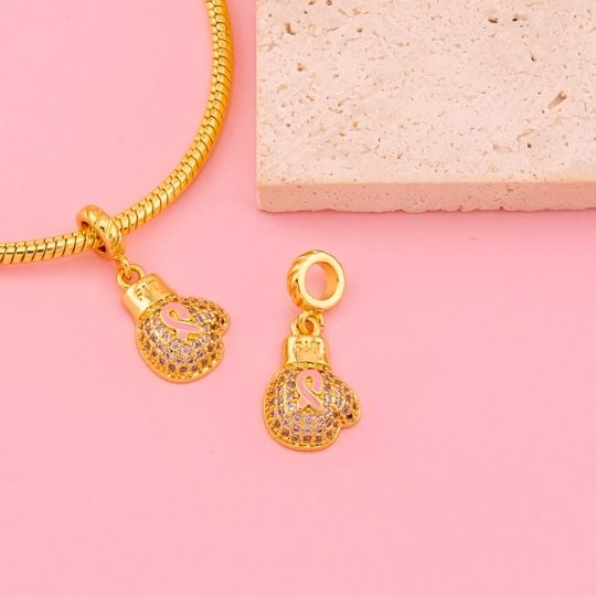 Charm guante cancer de mama en micropave