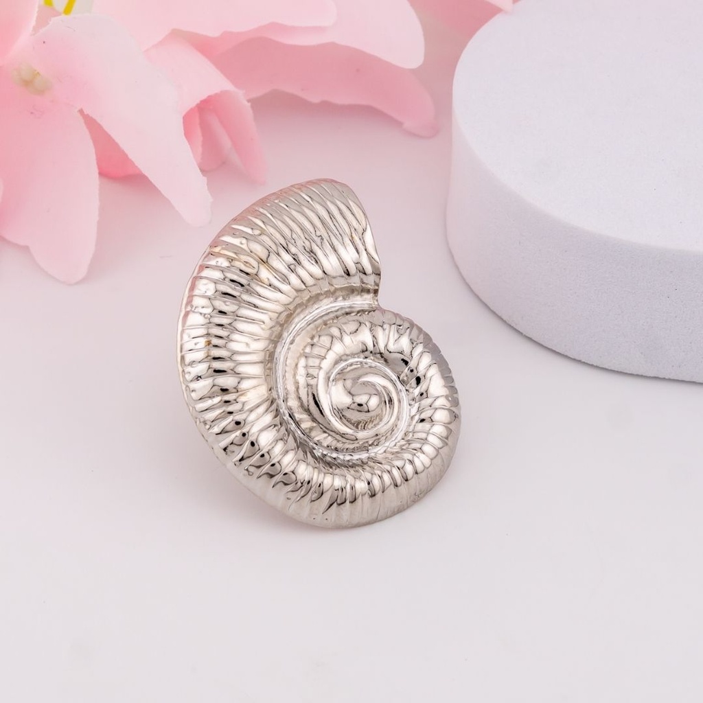 Anillo ajustable de caracol baño 18k