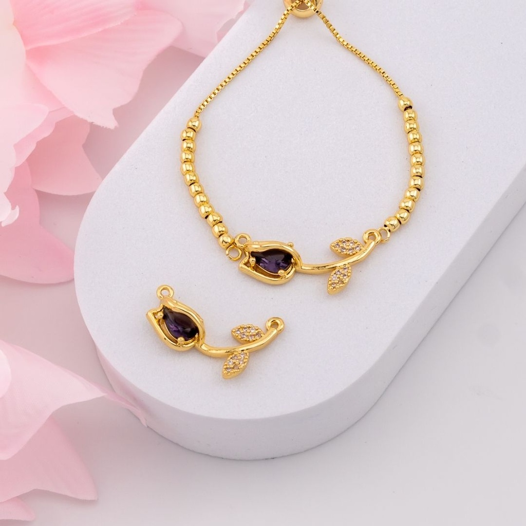 Enlace tulipan baño 18k