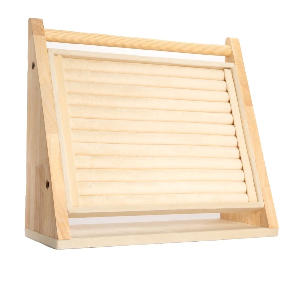 Exhibidor para anillos en madera 29X27x11 cm