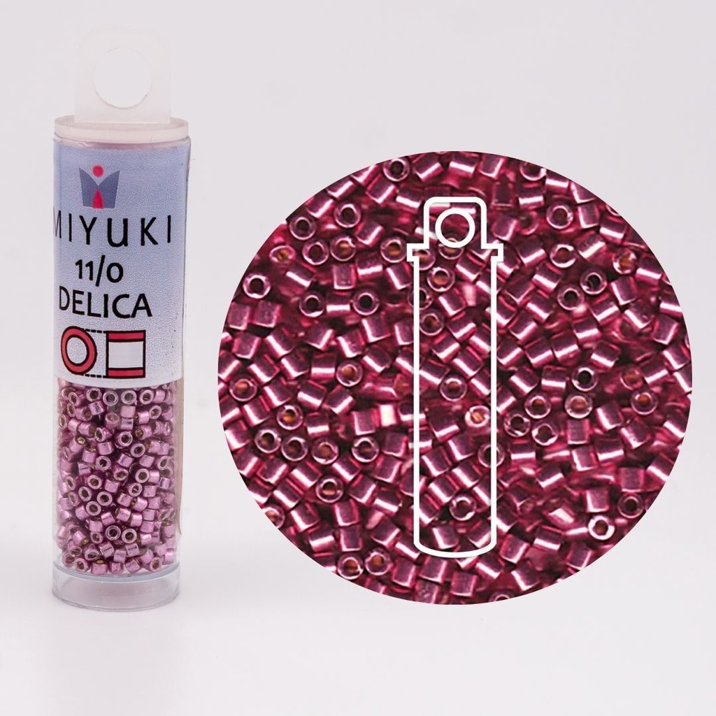 MIYUKI delica 11/0 DURACOAT GLVN ORQUÍDEA POLVOROSA 7.2 gr