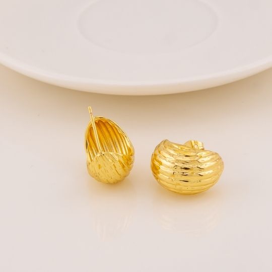 Argollas solidas baño 18k