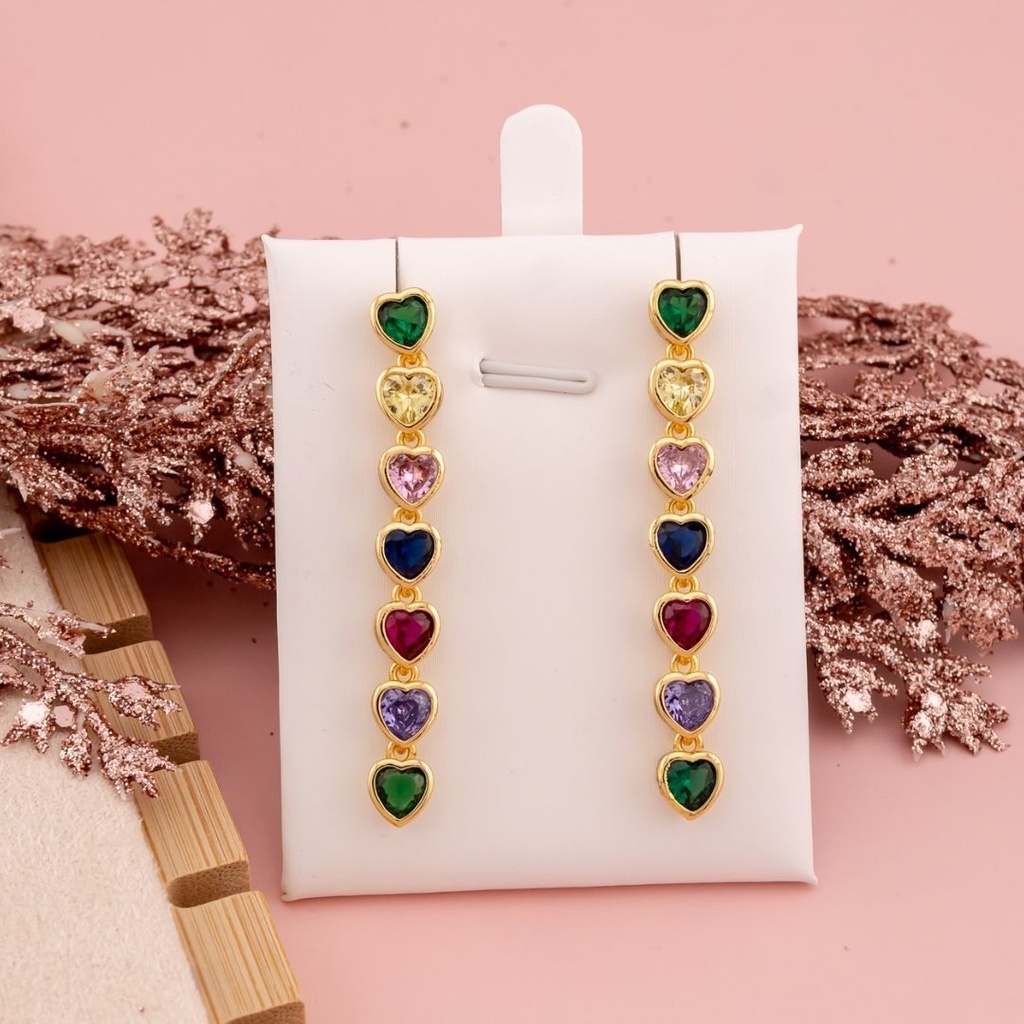 Aretes doble uso baño 18k