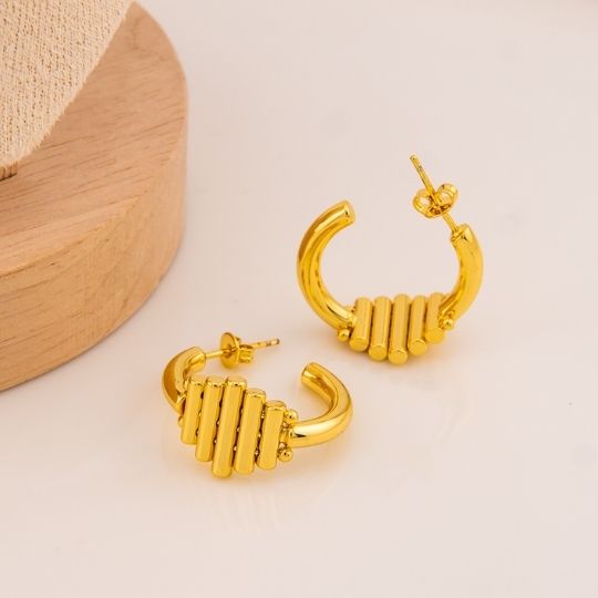 Argollas solidas baño 18k