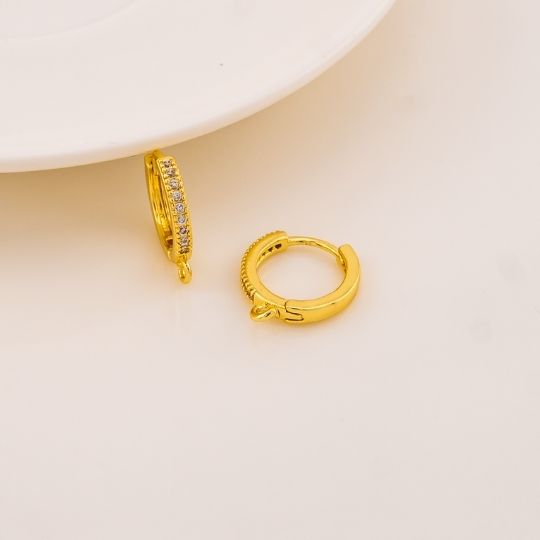 Patente de argolla 12mm en micropave