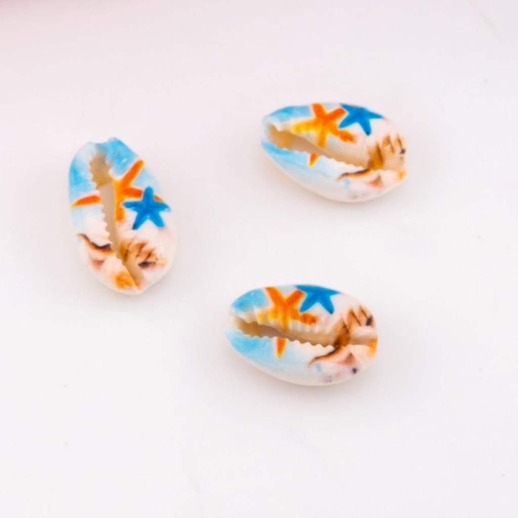 Separador concha de mar con dibujo estrellas de mar