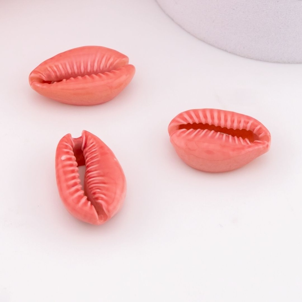 Separador concha de mar de colores rosa