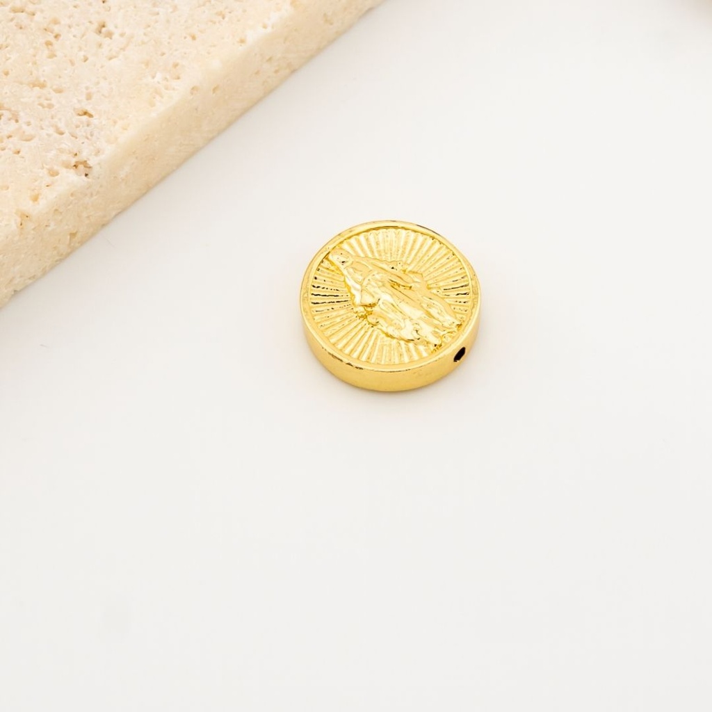 Separador redondo religioso baño 18k  -15 mm