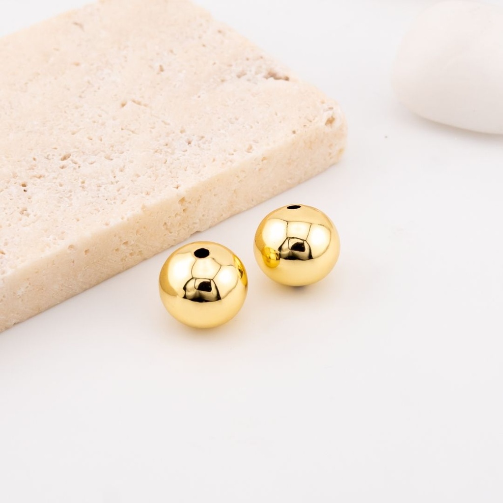 Separador de bolita en baño 18k 12 mm