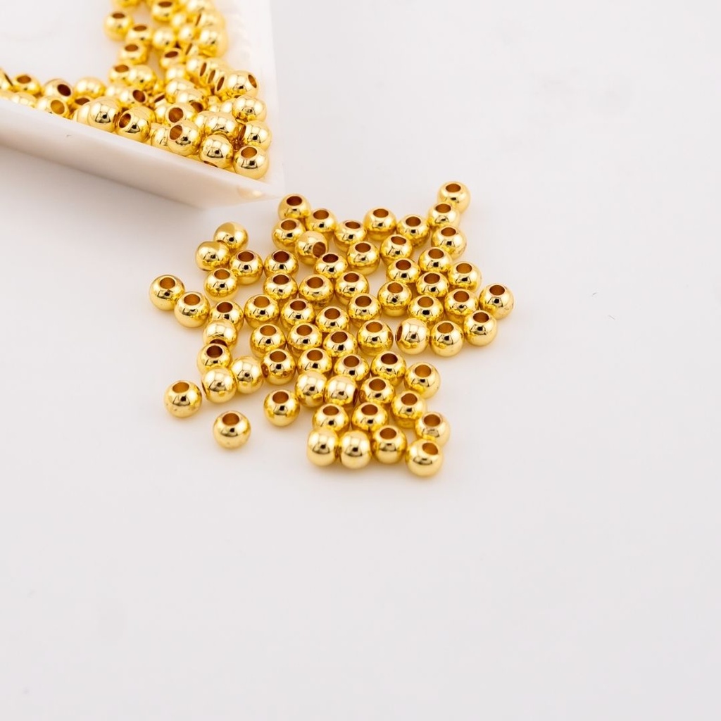 Separador de bolita en baño 18k 2  mm