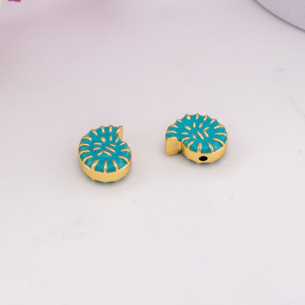 Separador de caracol esmaltado baño 18k azul