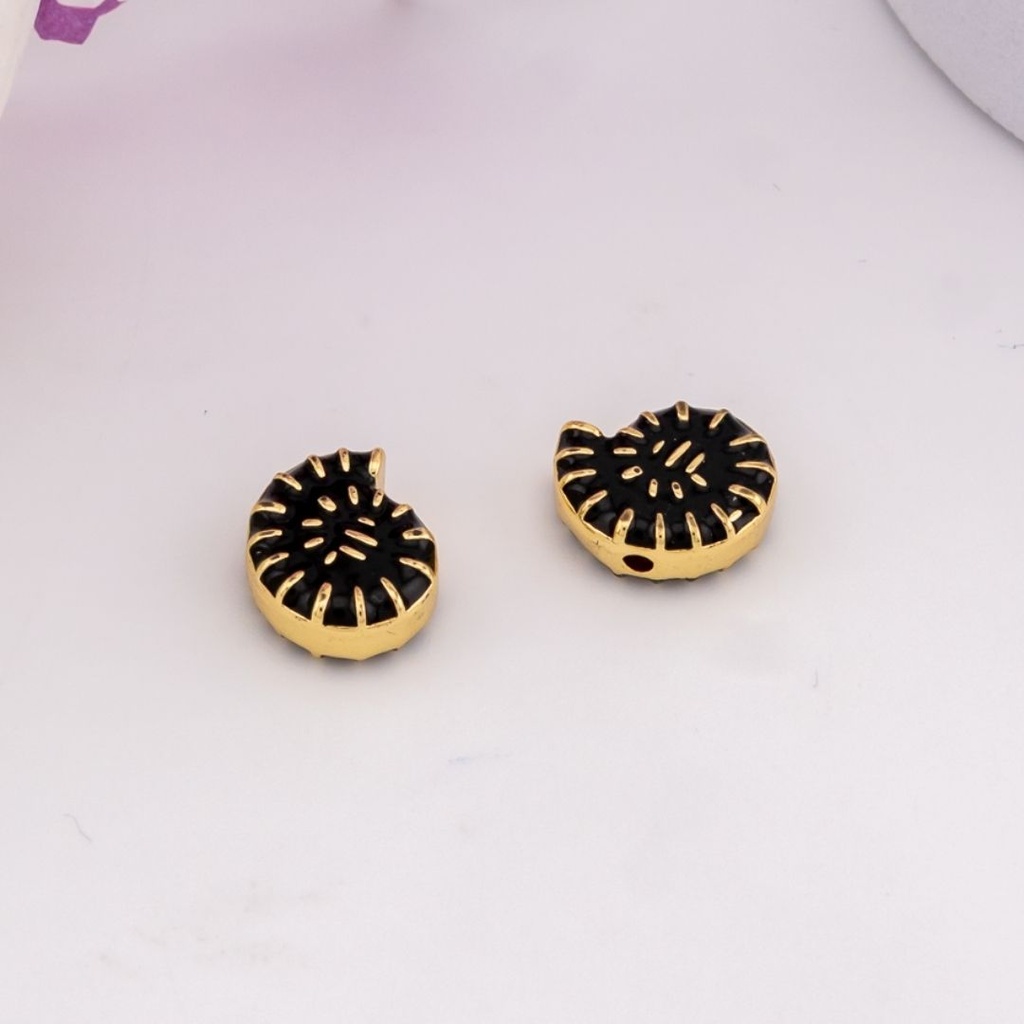 Separador de caracol esmaltado baño 18k negro