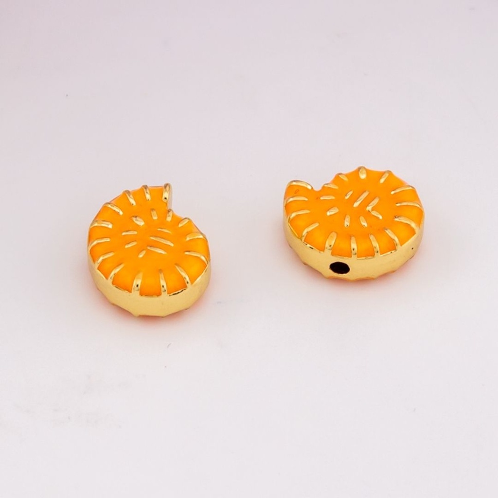 Separador de caracol esmaltado baño 18k naranja