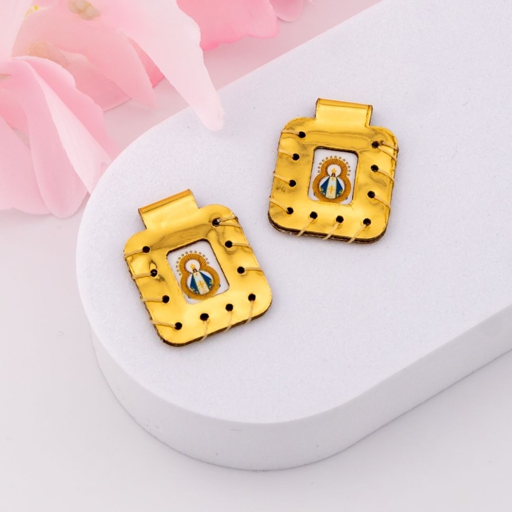 Escapulario cuadrado para tejer VIRGEN SUYAPA (mediano)