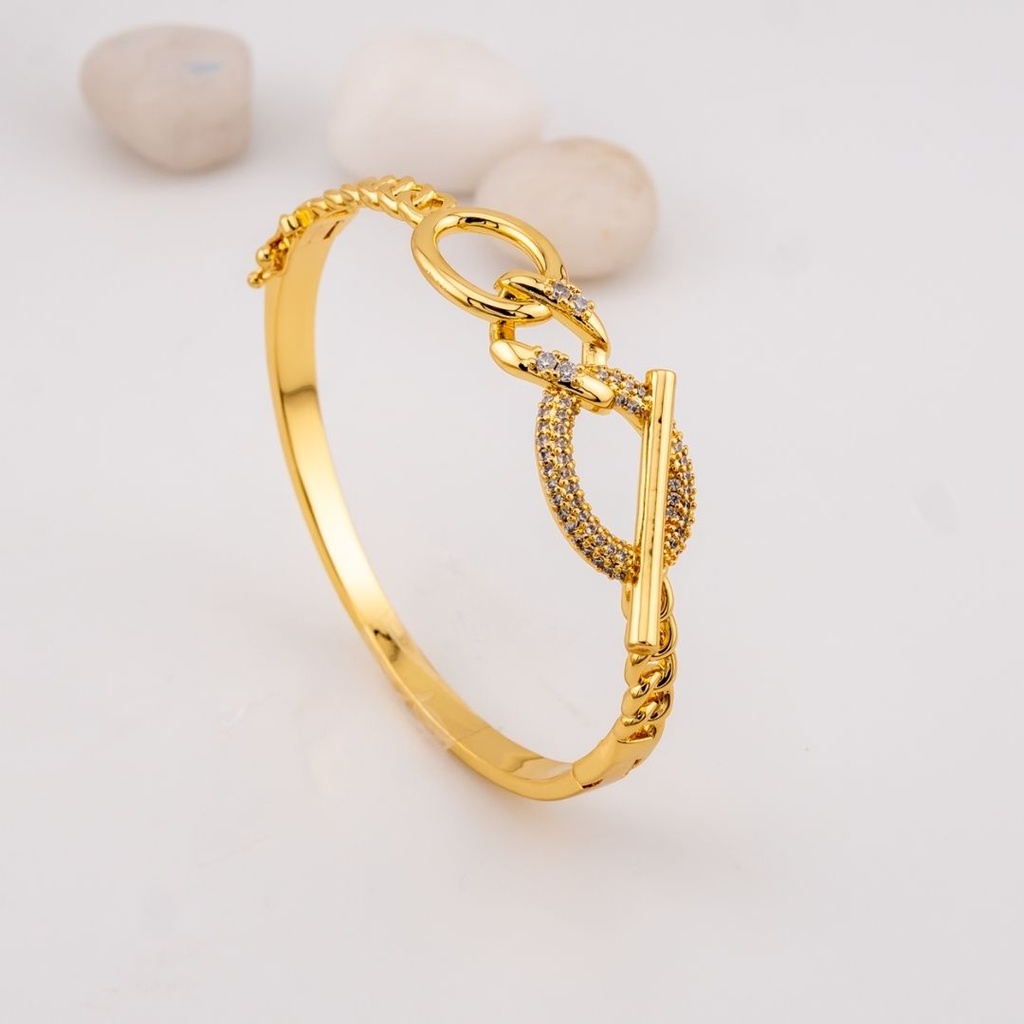 Brazalete con zirconias baño 18k