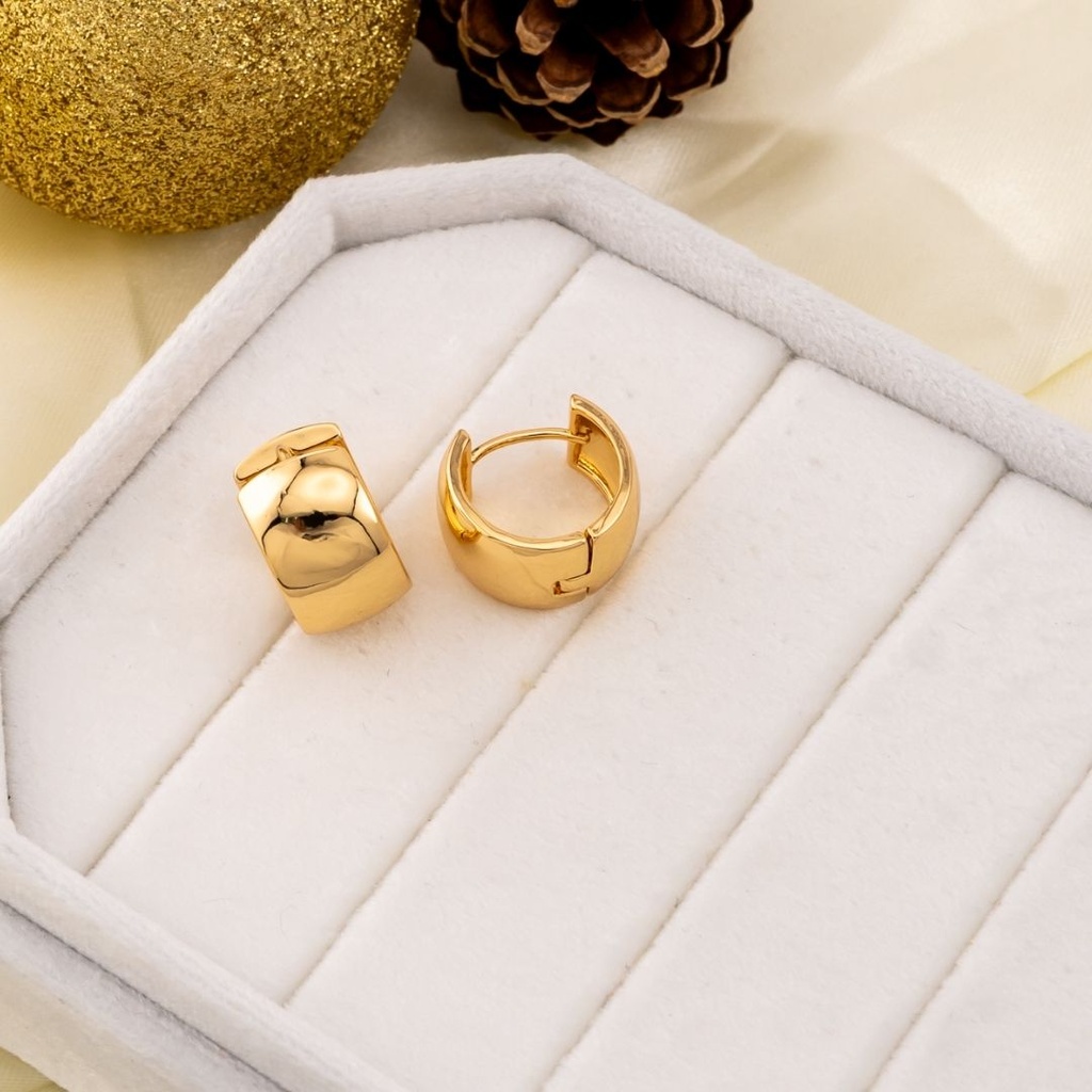 Argollas solidas baño 18k