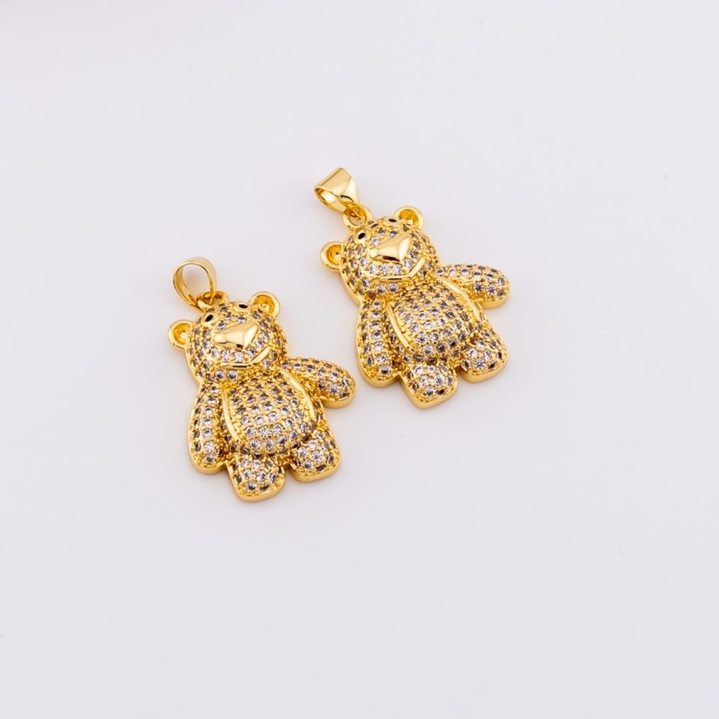 Dije Oso Micropave baño 18k