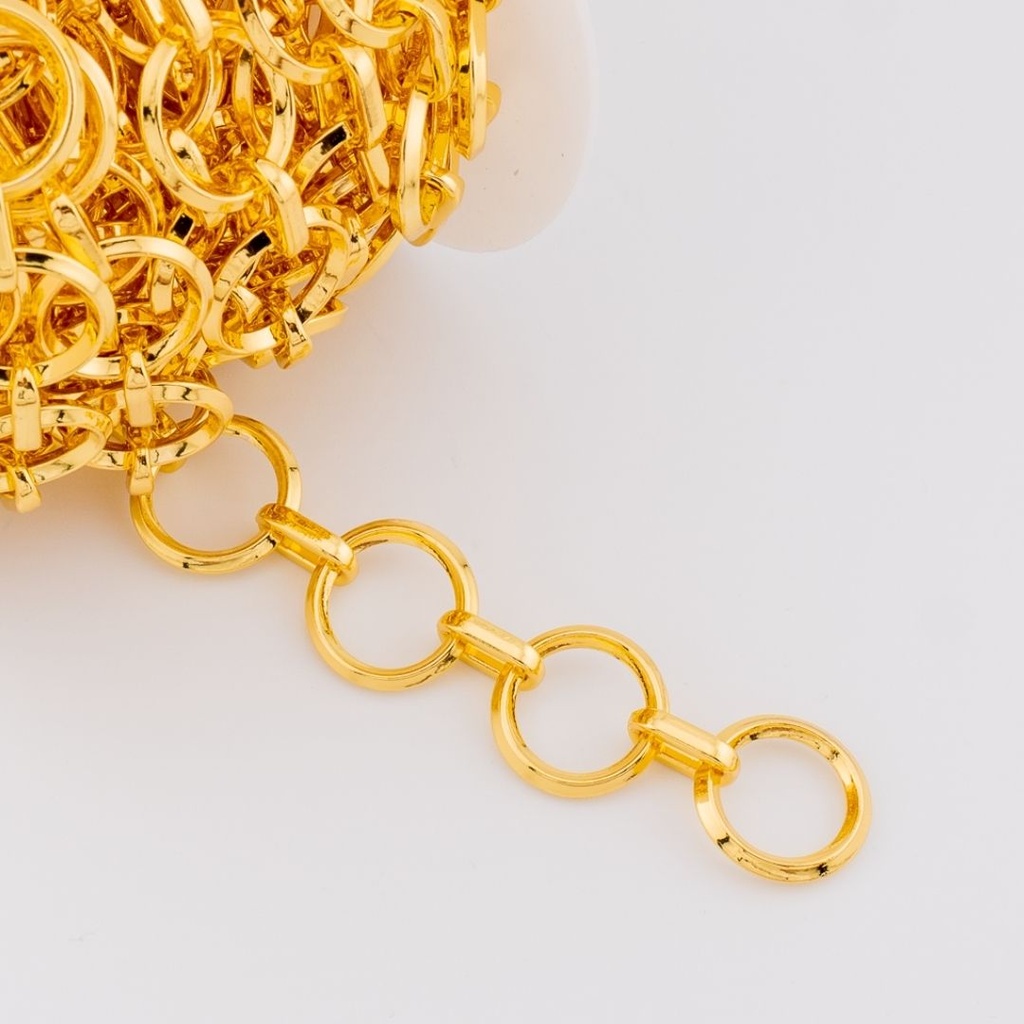 Cadena acero baño 18k