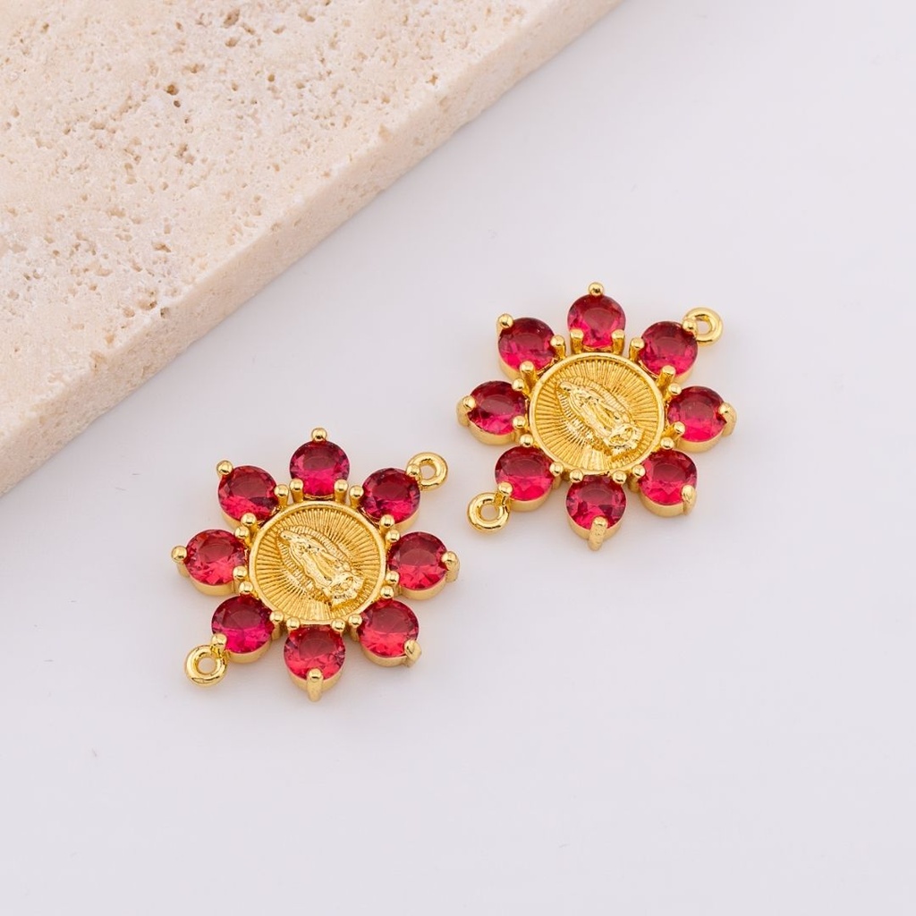 Enlace virgen micropave religioso con baño 18k
