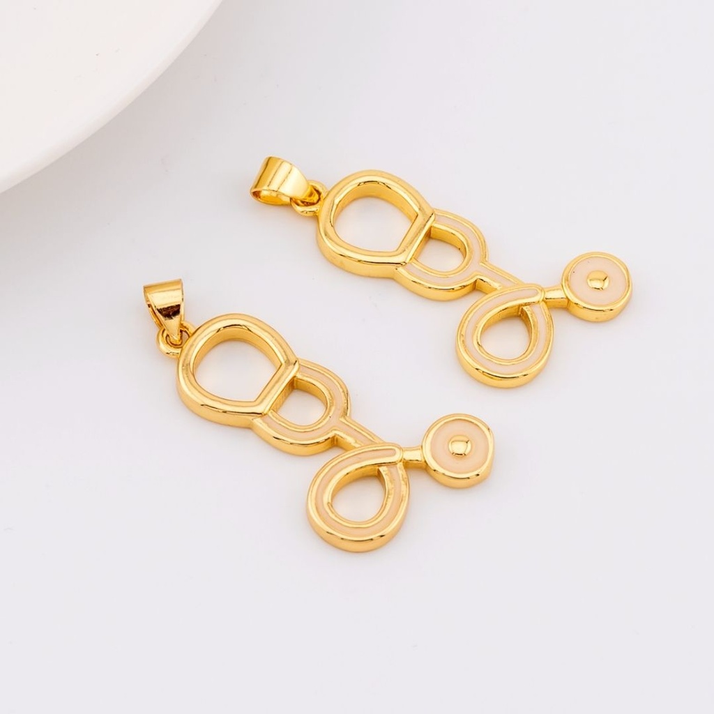 DIje medico esmaltado baño de 18k