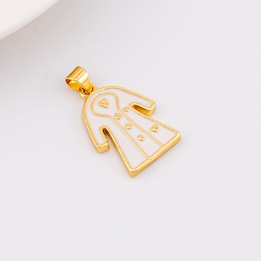 Dije enfermera esmaltado  baño de 18k