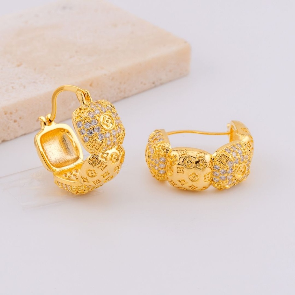 Aretes ARGOLLA zirconia baño 18k
