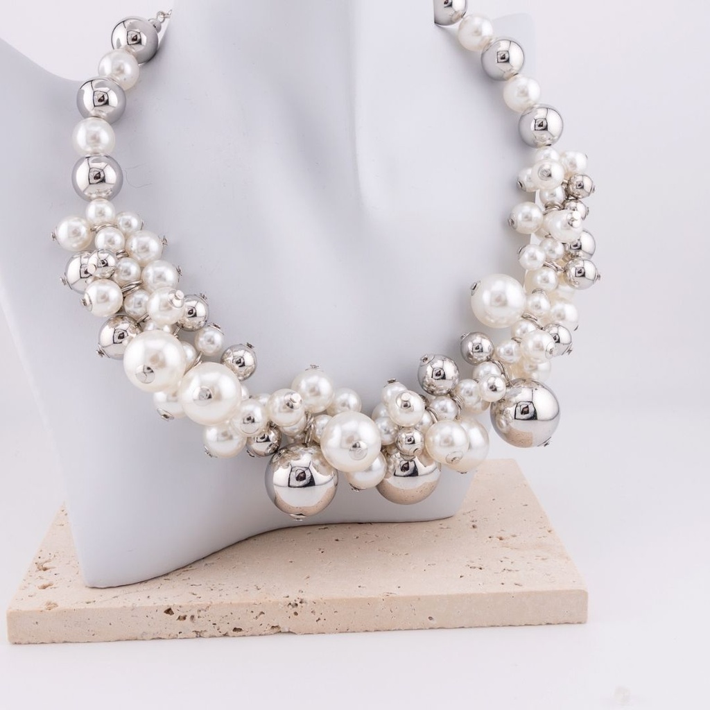 Collar de perlas baño 18k