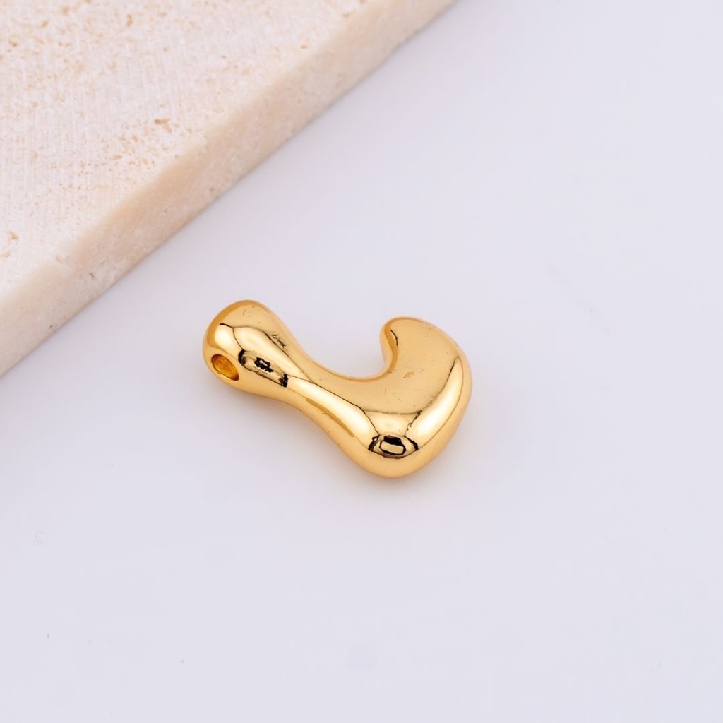 Dije letras del abecedario baño 18k letra L