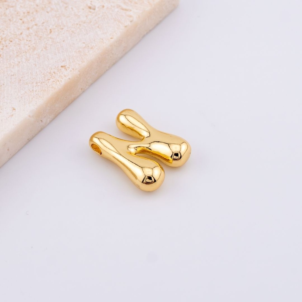 Dije letras del abecedario baño 18k letra N