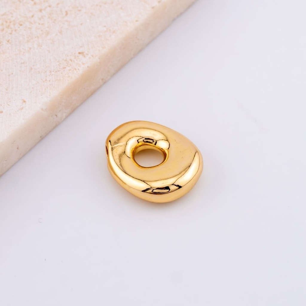 Dije letras del abecedario baño 18k letra O