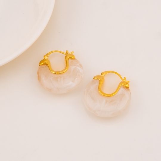 Argollas de resina baño 18k