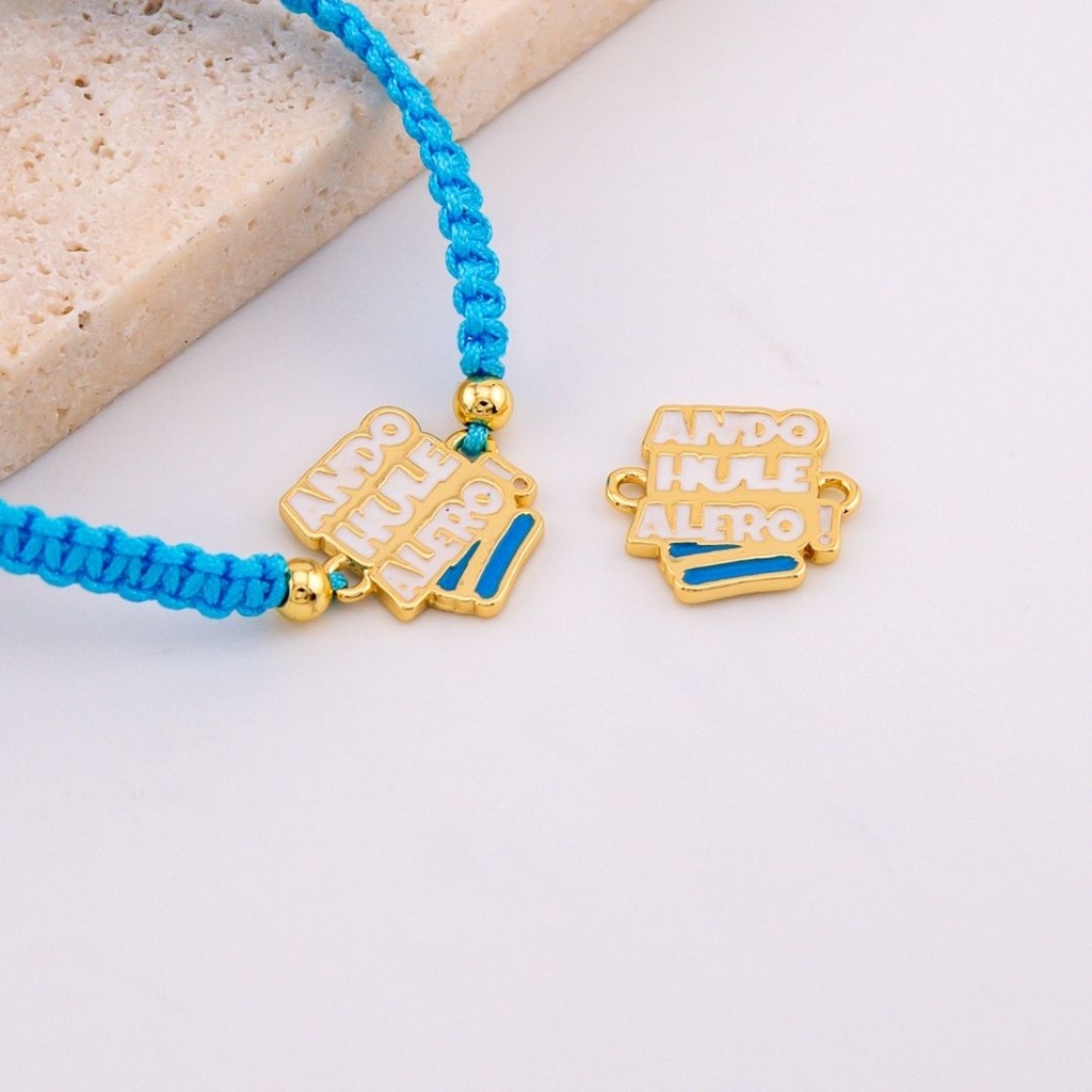 Enlace Honduras ando hule halero esmaltado y baño 18k