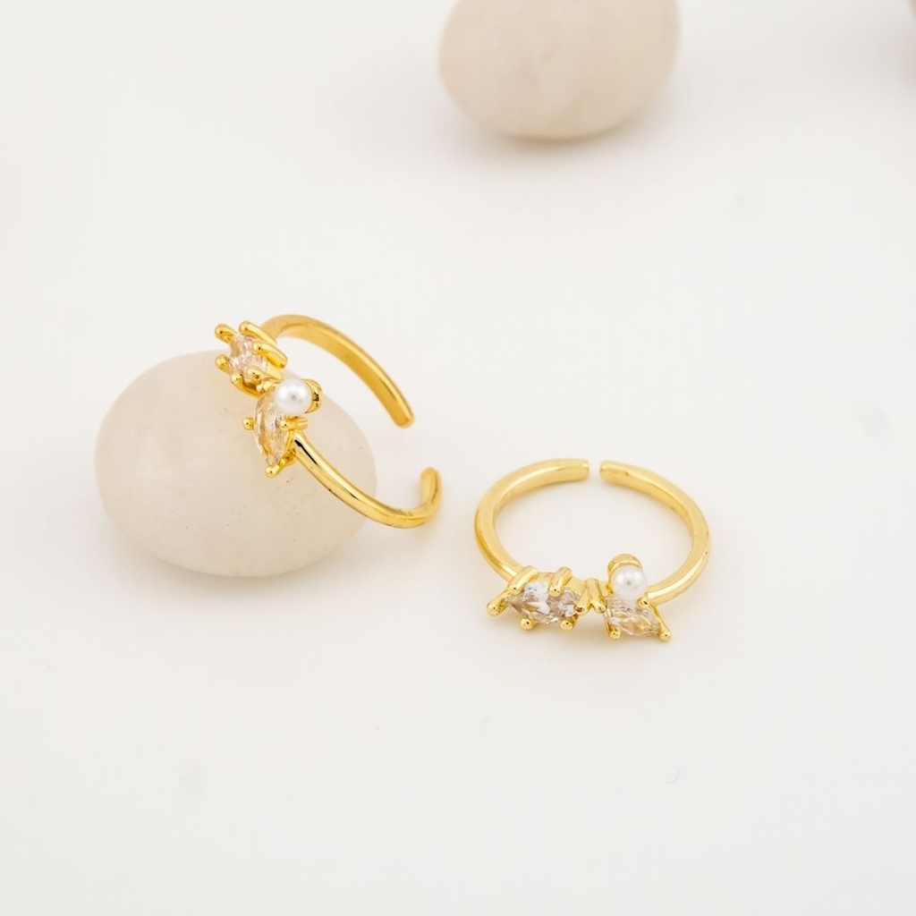 Anillo ajustable  baño 18k