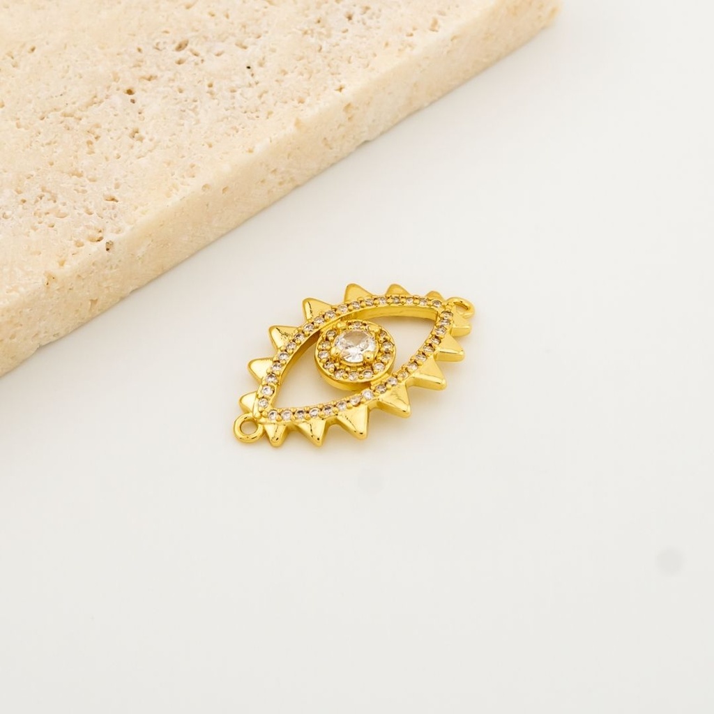 Enlace ojo micropave y baño 18k 