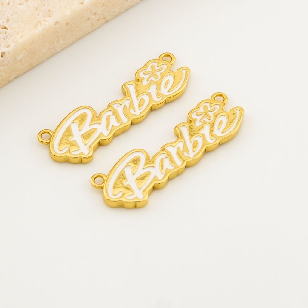 Enlace Barbie esmaltado baño 18k