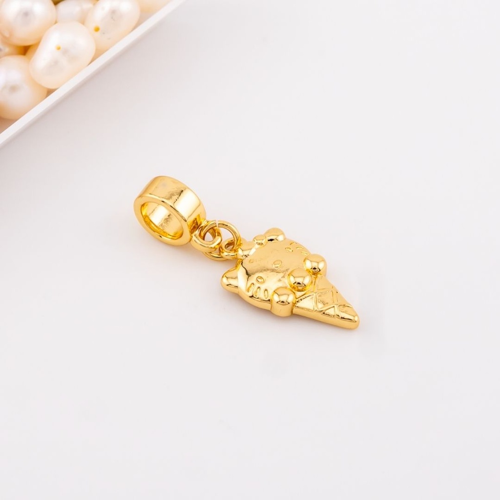 Dije estilo charm pandora  hello kitty baño 18k
