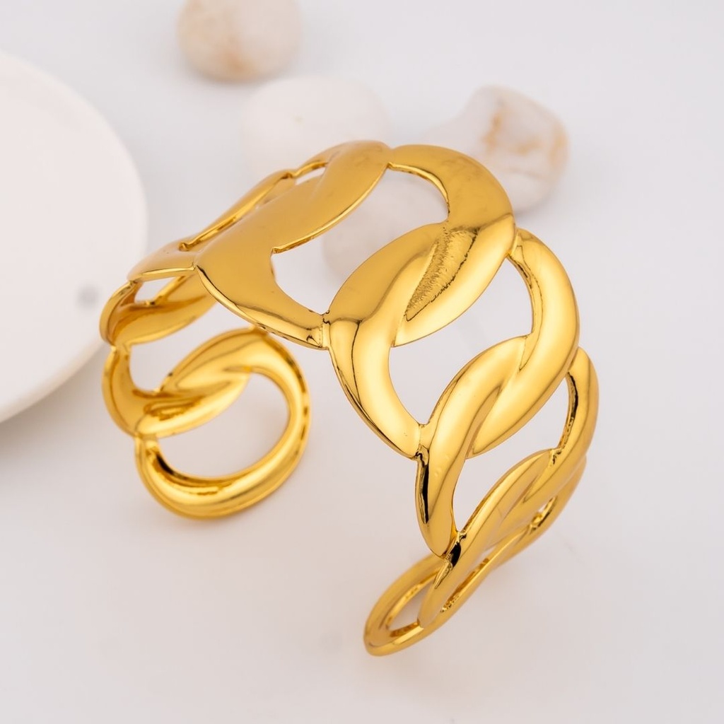 Brazalete trenzado en acero inoxidable