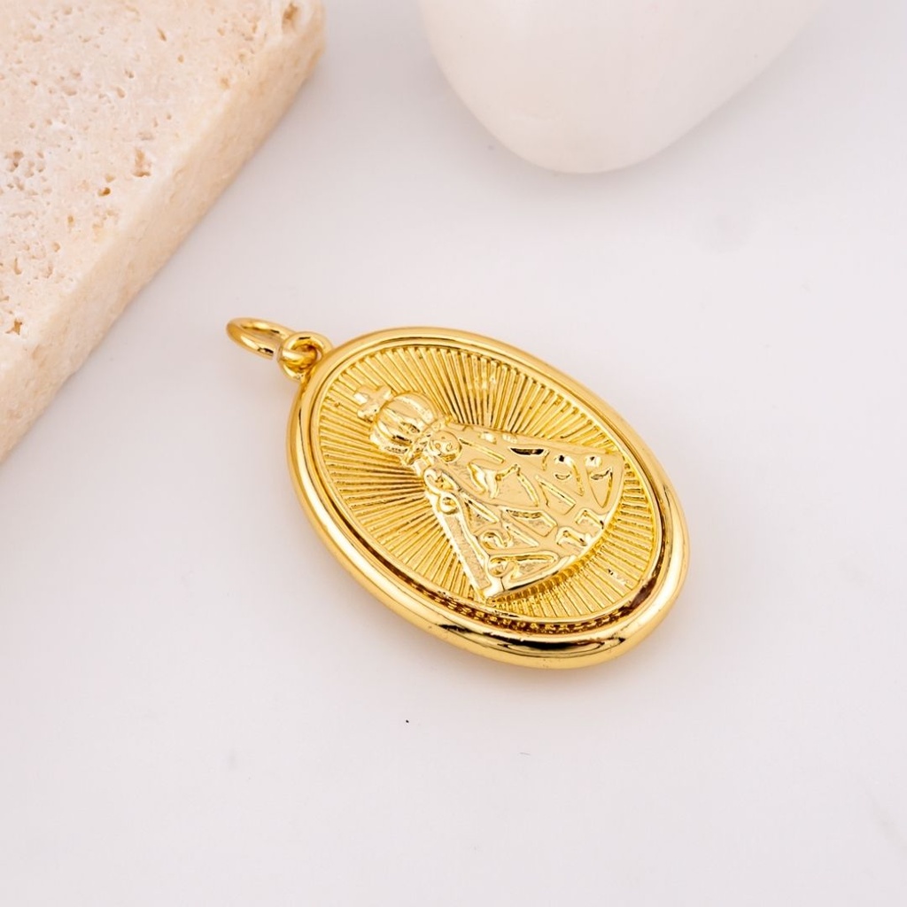 Dije religioso  baño 18k  30x20 mm