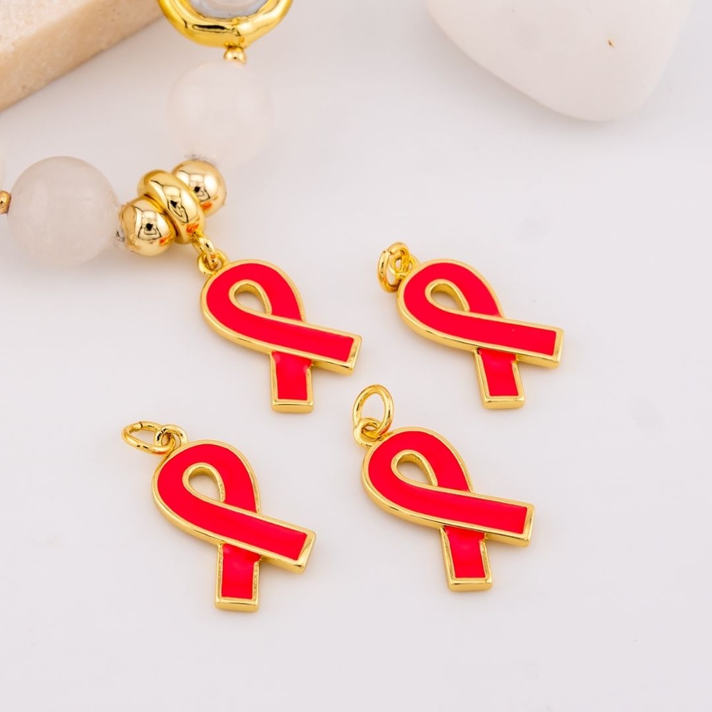 Dije chongo cancer esmaltado baño 18k