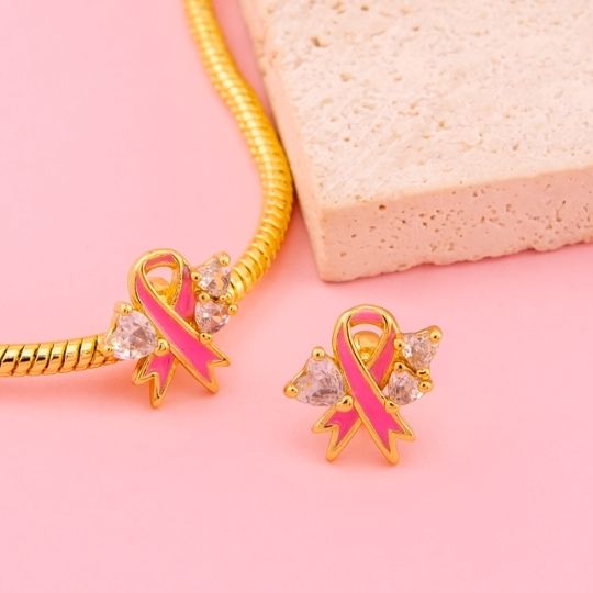 Charm lazo rosado cancer de mama en micropave
