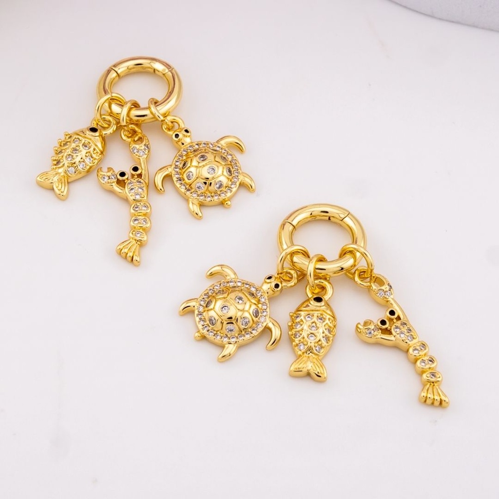 Dije de verano con zirconias baño 18k