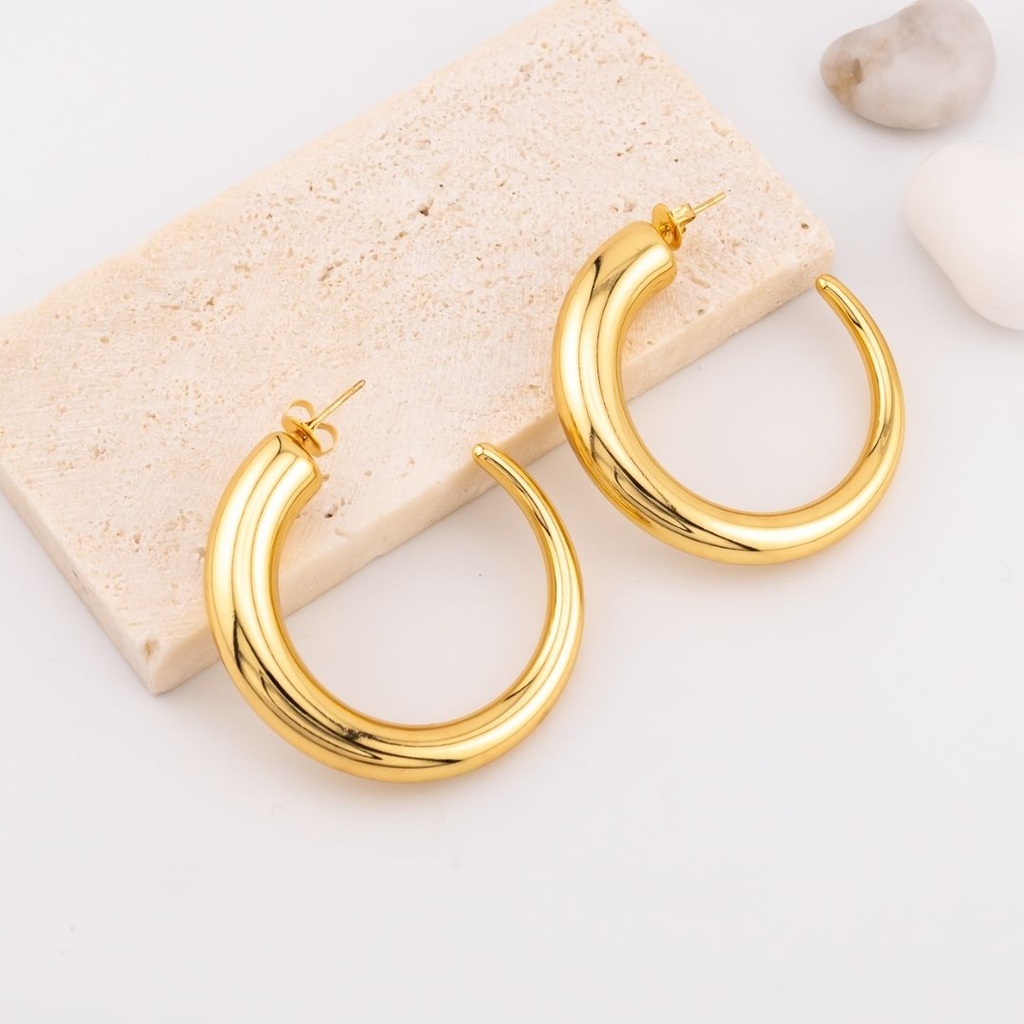 Aretes argollas acero inoxidable