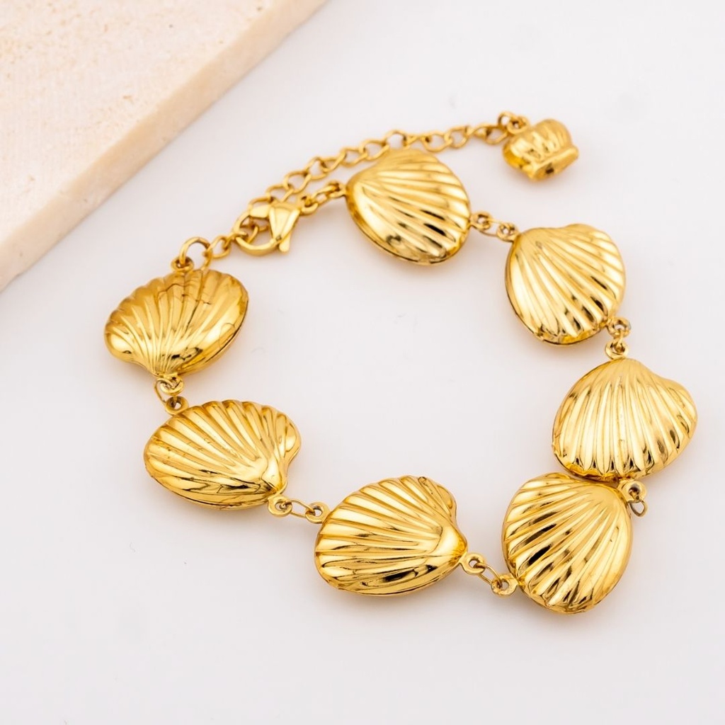 Pulsera concha en acero inoxidable