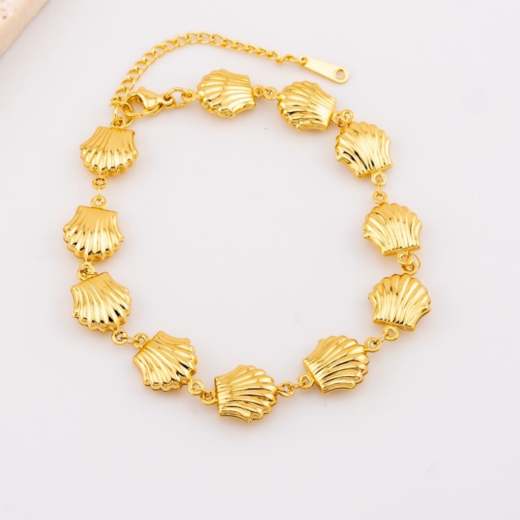 Pulsera concha en acero inoxidable